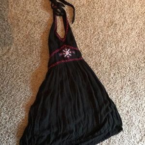 Black halter dress